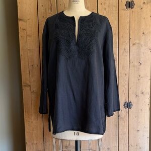 Lauren Ralph Lauren Black Tunic with Embroidery